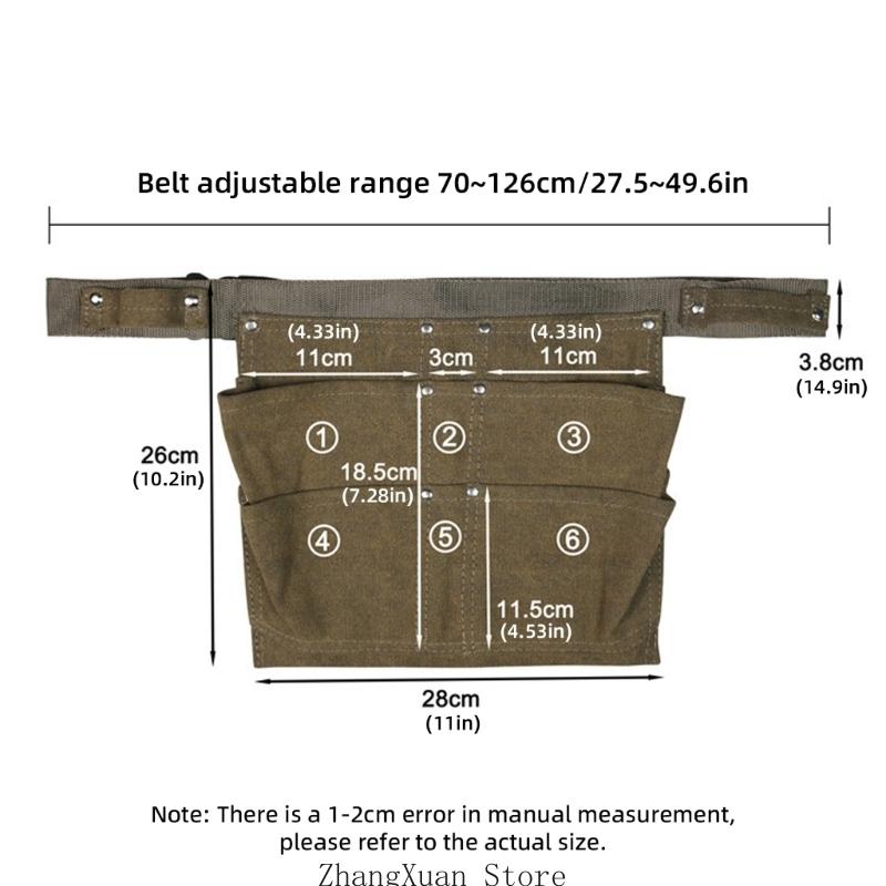 Gardening Tools Description - مريلة عمل للخصر مع مريلة تخزين