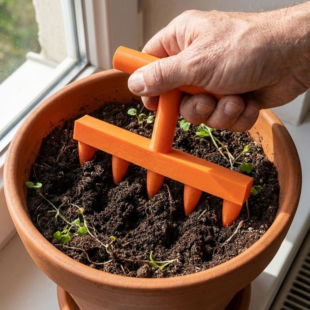 Garden Row Marker - أداة حفر التربة البلاستيكية ذات 5