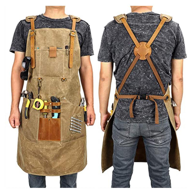 Gardening Tools Logo - الرجال قماش المئزر متعددة الوظائف جيب