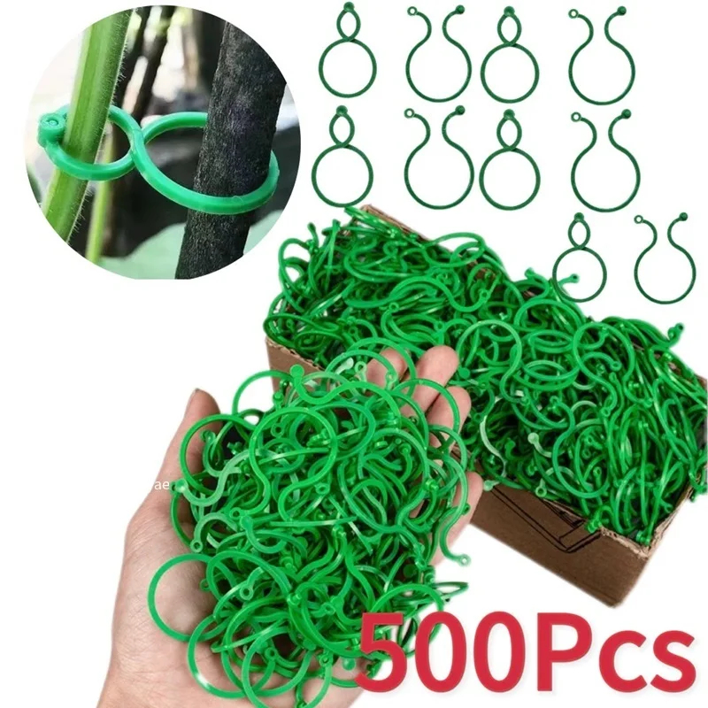 Gardening Tools Bundle - مشابك بلاستيكية لربط نباتات الحدائق، حلقات