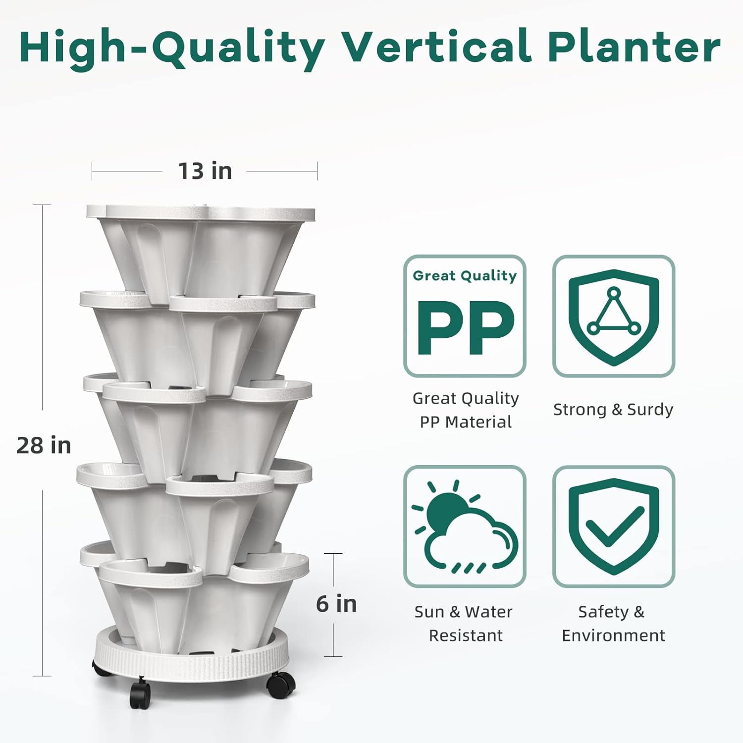 وعاء زهور قابل للتكديس مكون من - مراجعة Vertical Wall Planter وسعره