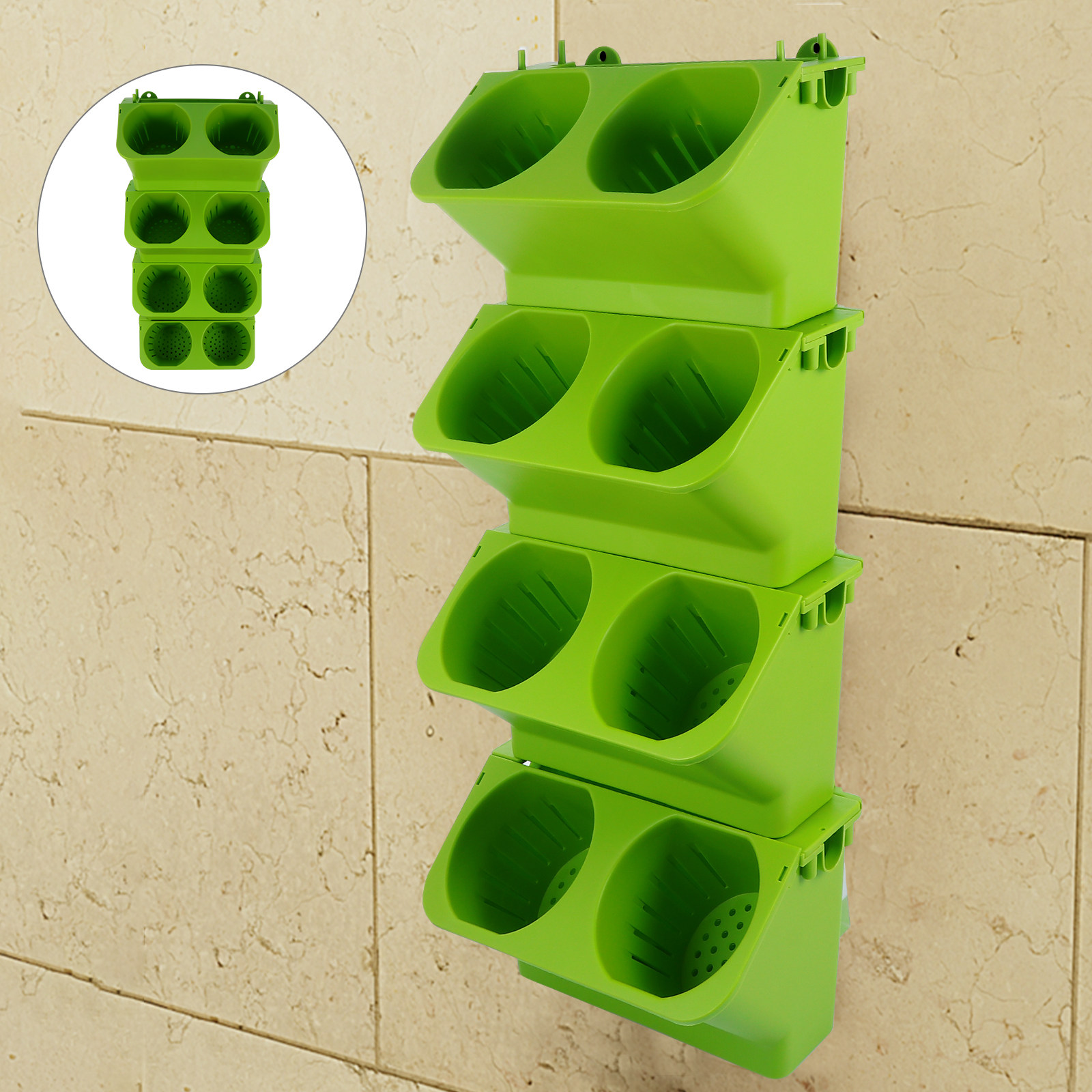 مجموعة من 4 قطع من أوعية الزرا - مراجعة Vertical Wall Planter وسعره