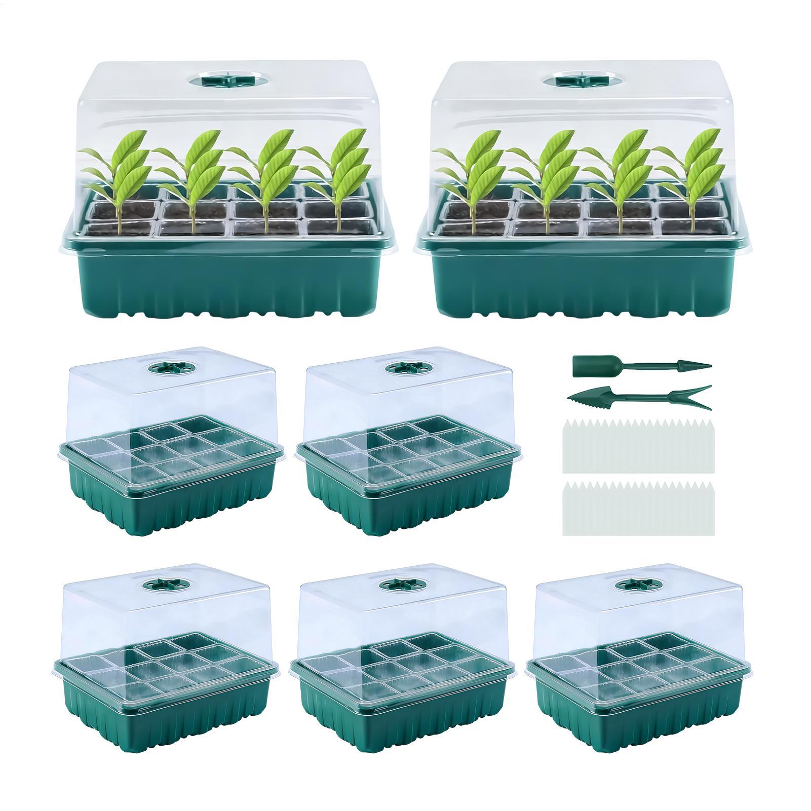 مجموعة من 7 صواني لبدء زراعة ا - مراجعة Propagation Tray Dome وسعره
