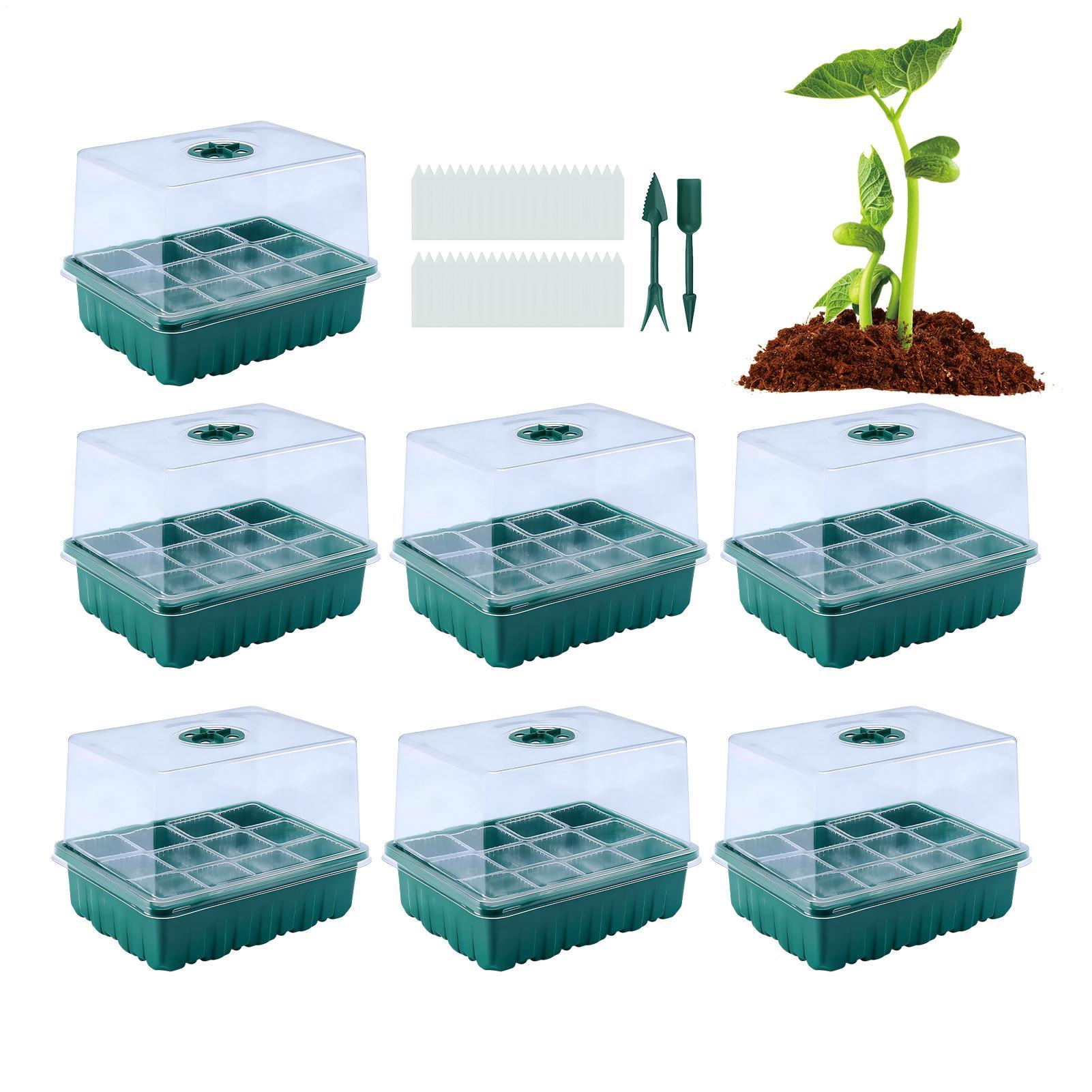 مجموعة من 7 صواني لبدء زراعة ا - مراجعة Propagation Tray Dome وسعره