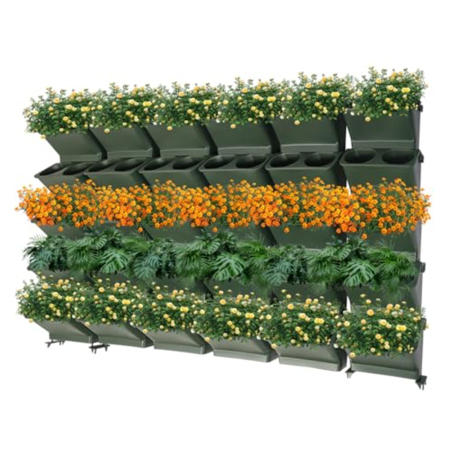 مزهرية جدارية عمودية للشرفة وا - مراجعة Vertical Wall Planter وسعره