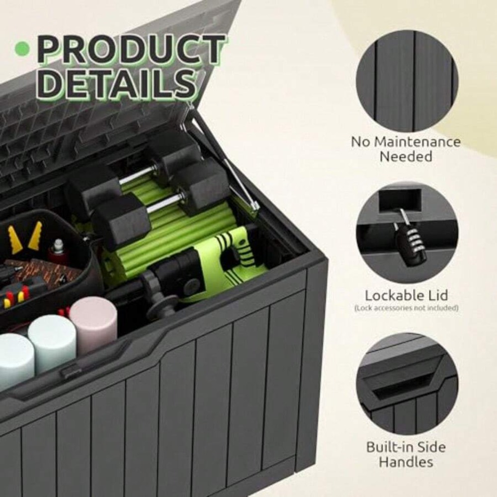 صندوق تخزين خارجي مقاوم للماء  - مراجعة Gardening Tools And Uses وسعره